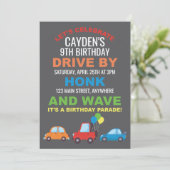 誕生日パレード招待状 自宅隔離誕生日 招待状 (スタンド正面)