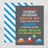 誕生日パレード招待状 自宅隔離誕生日 招待状 (正面/裏面)