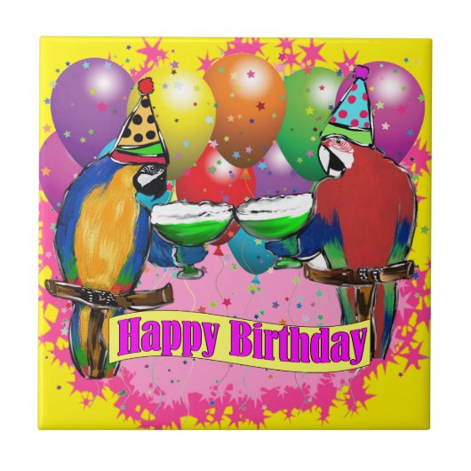 誕生日パロット タイル (正面)