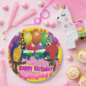 誕生日パロット ペーパープレート (パーティー)