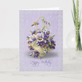 誕生日パンジー カード (正面)