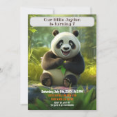 誕生日パンダパーソナライズされたキッズネーム年齢 招待状 (正面)