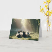 誕生日パンダベアーインサンシャイン カード (黄色い花)