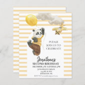 誕生日パンダベア風船水彩 (正面/裏面)