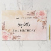 誕生日パンパスグラスバラパーティー紙ランチョンマット ペーパーパッド (インサイチュ)