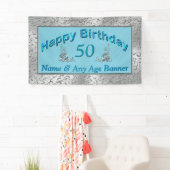 誕生日パーソナライズされたが年齢と名前を横断 横断幕 (インサイチュ)