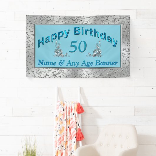 誕生日パーソナライズされたが年齢と名前を横断 横断幕 (インサイチュ)