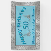 誕生日パーソナライズされたが年齢と名前を横断 横断幕 (縦)