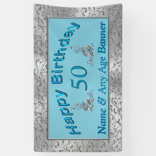 誕生日パーソナライズされたが年齢と名前を横断 横断幕 (縦)