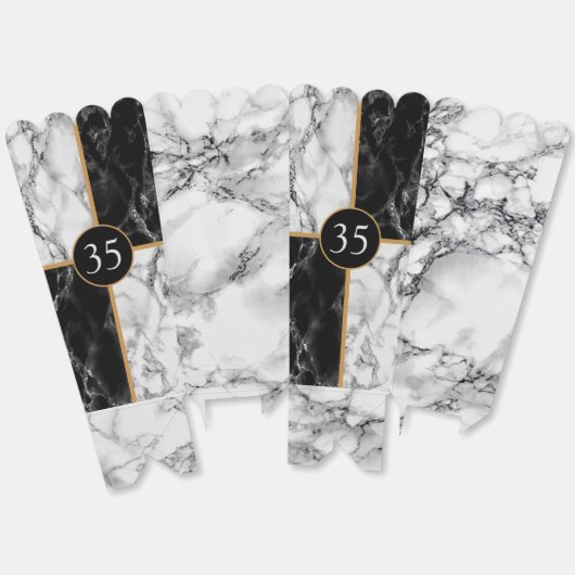 誕生日パーソナライズされたまたはアニバーサリーポップコーンボックス フェイバーボックス (見開き)