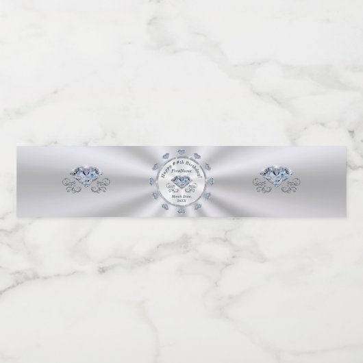 誕生日パーソナライズされたウォーターボトルラベル ペットボトルラベル (シングルラベル)