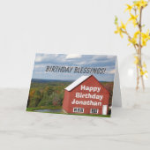 誕生日パーソナライズされたエレミヤ29:11聖書 カード (黄色い花)