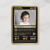 誕生日パーソナライズされたカード誕生日トレーディングカード コーリングカード (正面)
