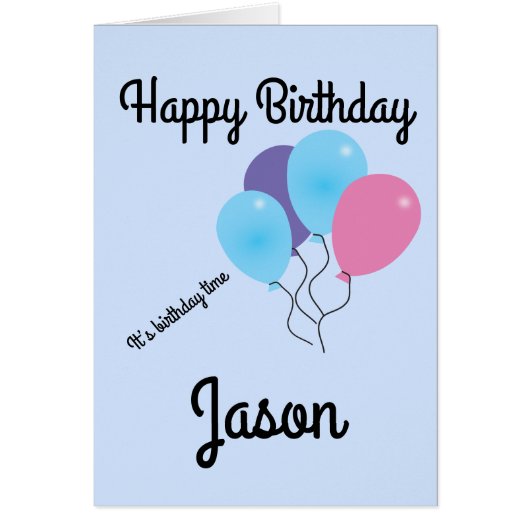 誕生日パーソナライズされたカード (正面)