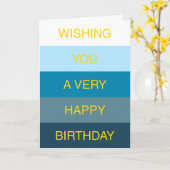 誕生日パーソナライズされたカード カード (黄色い花)