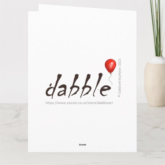 誕生日パーソナライズされたカード – スイートバニー カード (裏面)