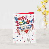 誕生日パーソナライズされたカード – 彼女はDivaだ！ カード (黄色い花)