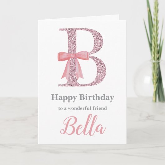 誕生日パーソナライズされたカードfor Her - Letter B シーズンカード (正面)