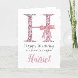 誕生日パーソナライズされたカードfor Her - Letter H シーズンカード