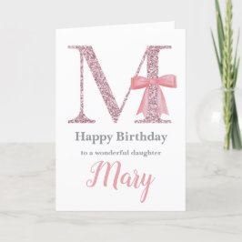 誕生日パーソナライズされたカードfor Her - Letter M シーズンカード