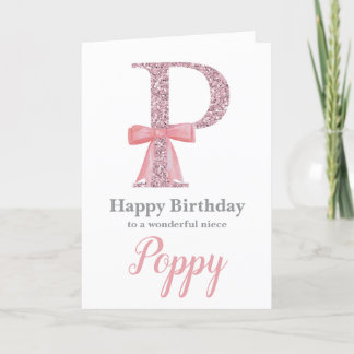 誕生日パーソナライズされたカードfor Her - Letter P シーズンカード
