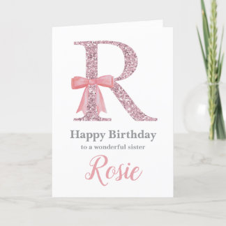 誕生日パーソナライズされたカードfor Her - Letter R シーズンカード