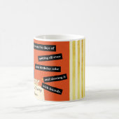 誕生日パーソナライズされたガール吹アウトキャンドル コーヒーマグカップ (中央)