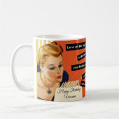 誕生日パーソナライズされたガール吹アウトキャンドル コーヒーマグカップ (左)