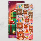 誕生日パーソナライズされたギフトカード (正面/裏面)