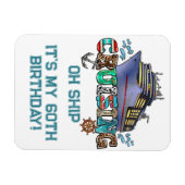 誕生日パーソナライズされたクルージングオ船 マグネット (横)