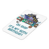 誕生日パーソナライズされたクルージングオ船 マグネット (左側)