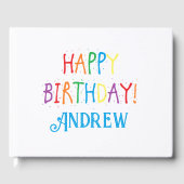 誕生日パーソナライズされたゲストブック ゲストブック (正面)