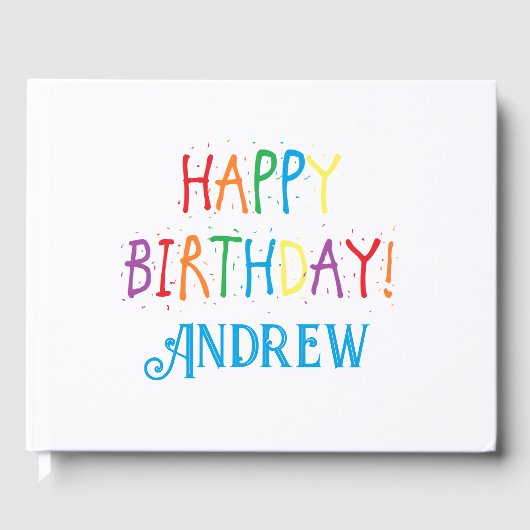 誕生日パーソナライズされたゲストブック ゲストブック (正面)