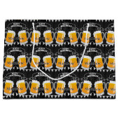 誕生日パーソナライズされたシャルボードビールグラス ラージペーパーバッグ (正面)