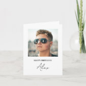 誕生日パーソナライズされたスナップショットカード カード (正面)