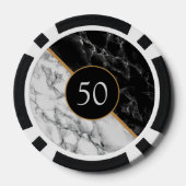 誕生日パーソナライズされたチップまたはトランプのポーカーチップ ポーカーチップ (裏面)