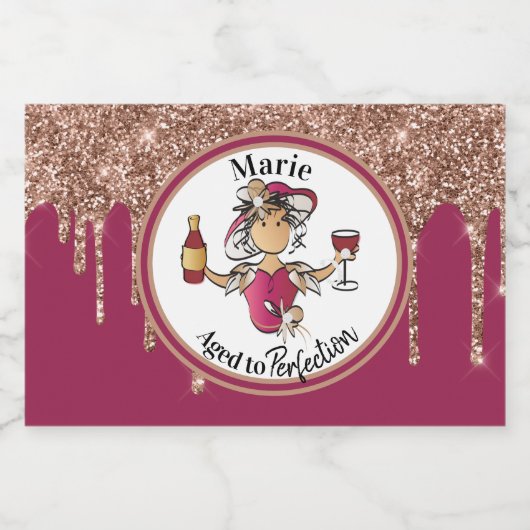 誕生日パーソナライズされたトーストのお願い スパークリングワインラベル (シングルラベル)
