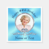 誕生日パーソナライズされたナプキンス, PHOTOナプキンス スタンダードカクテルナプキン (正面)