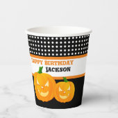 誕生日パーソナライズされたハロウィーン 紙コップ (正面)