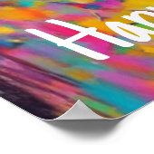 誕生日パーソナライズされたバナー |バルーンカラフルー ポスター (角)