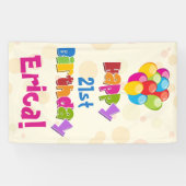 誕生日パーソナライズされたバナー 横断幕 (横)