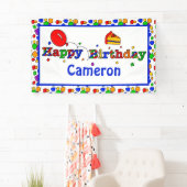 誕生日パーソナライズされたバナー 横断幕 (インサイチュ)