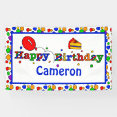 誕生日パーソナライズされたバナー 横断幕 (横)