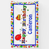 誕生日パーソナライズされたバナー 横断幕 (縦)