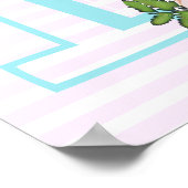 誕生日パーソナライズされたバナー(1st Birthday Girl) ポスター (角)