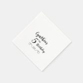 誕生日パーソナライズされたパーティナプキンス スタンダードカクテルナプキン (角)