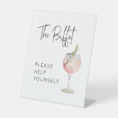 誕生日パーソナライズされたパーティーのビュッフェテーブルの看板 台座サイン (正面)