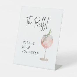 誕生日パーソナライズされたパーティーのビュッフェテーブルの看板 台座サイン