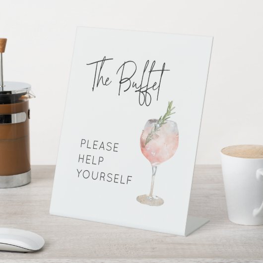 誕生日パーソナライズされたパーティーのビュッフェテーブルの看板 台座サイン (インサイチュ)