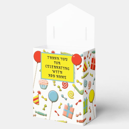 誕生日パーソナライズされたパーティーの好意ボックス フェイバーボックス (オープン)